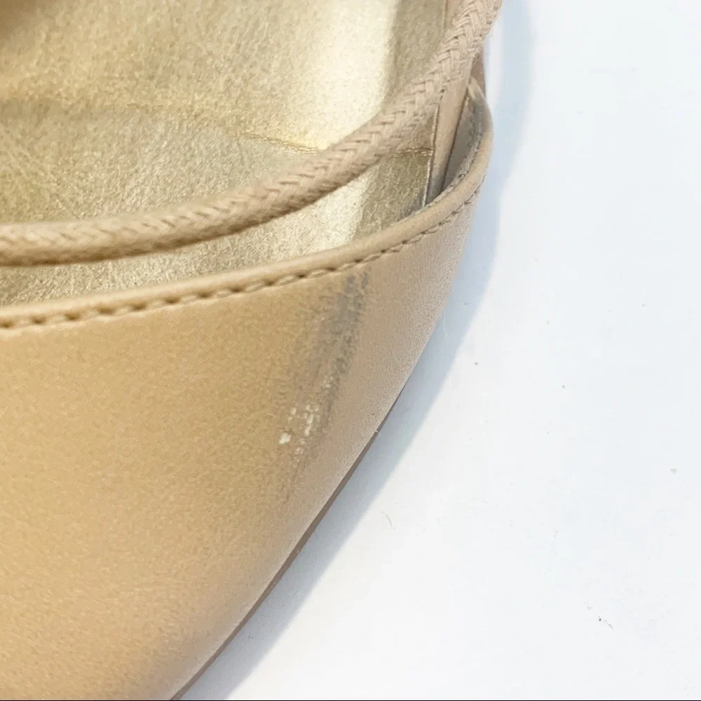 BCBGeneration Size 8.5‎ Tan Zoora Point Top Lace Up Ballet Flat